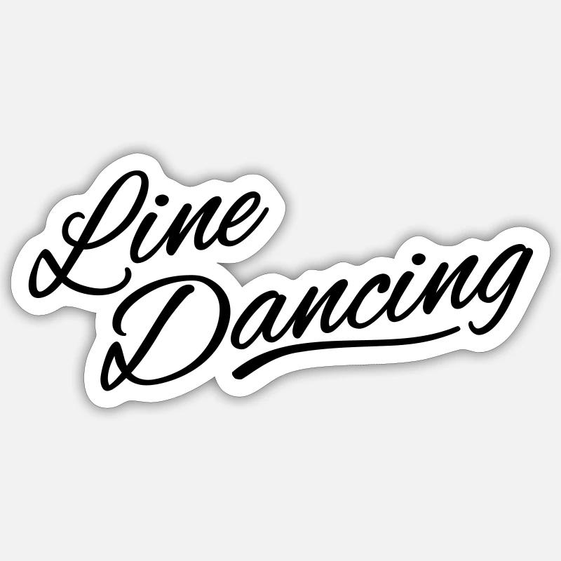 Linedancing groovy handwriting Sticker size S (10 x 10 cm)