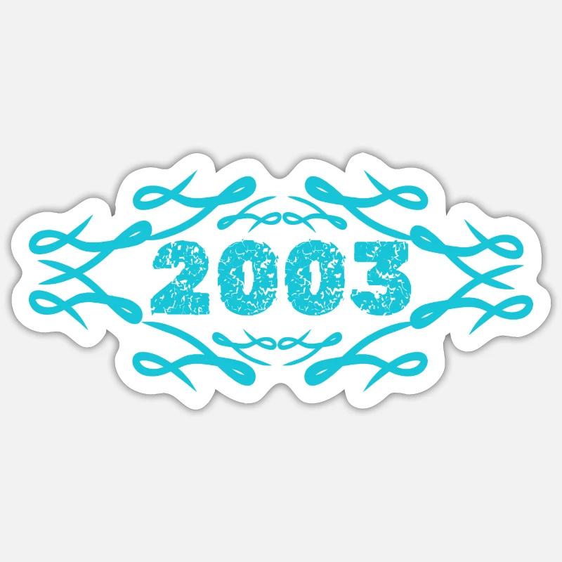 2003 2003 - Sticker size S (10 x 10 cm) - white matte