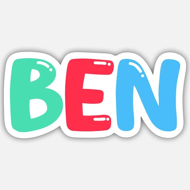 Nom - Ben Sticker taille S (10 x 10 cm)