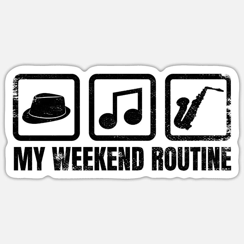 Saxophonists Weekend - Sticker size S (10 x 10 cm) - white matte