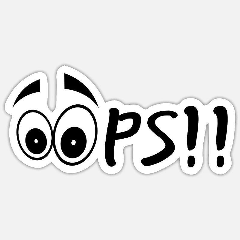 Oops Sticker size S (10 x 10 cm)