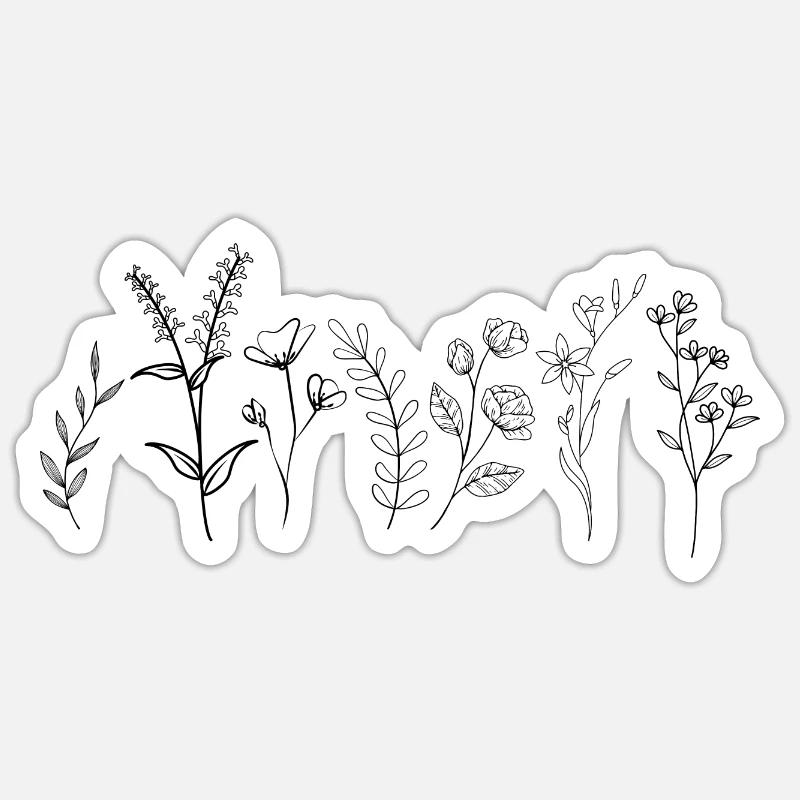 Wildblumen Sticker Größe S (10 x 10 cm)