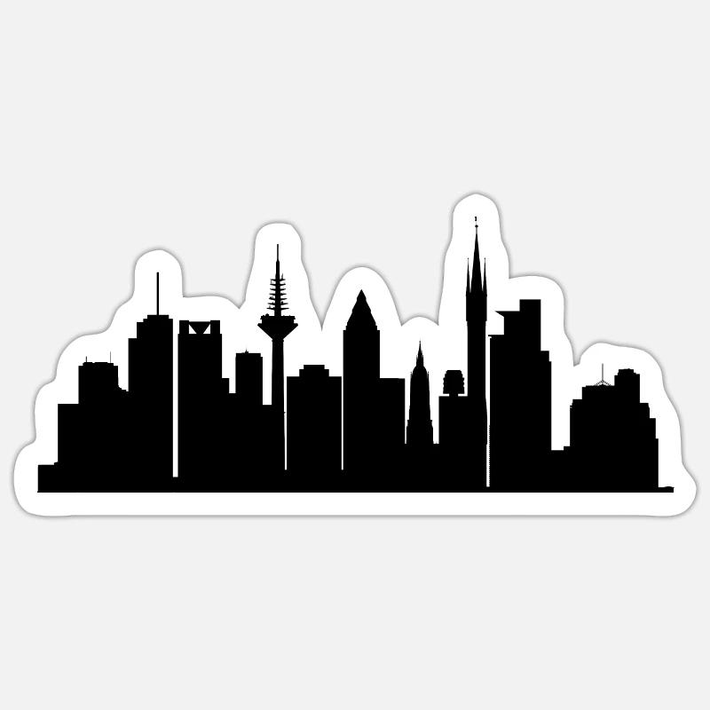 Mannheim Monnem Mannheimat - Sticker taille S (10 x 10 cm) - blanc mat
