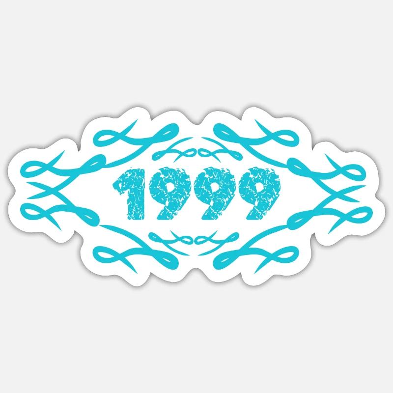 1999 - Sticker taille S (10 x 10 cm) - blanc mat