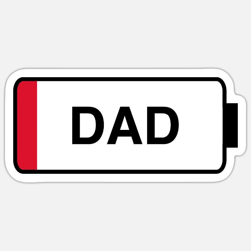 Papa - Sticker taille S (10 x 10 cm) - blanc mat