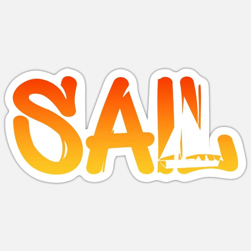 SAIL - Sticker Größe S (10 x 10 cm) - Mattweiß