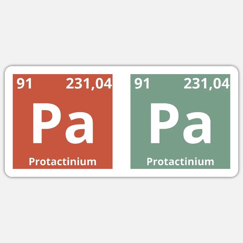 Dad Periodic Table - Sticker size S (10 x 10 cm) - white matte