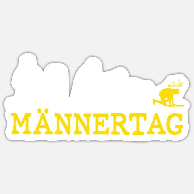 Männertag Evolution Herrentag Bier Grillabend Sticker Größe S (10 x 10 cm)