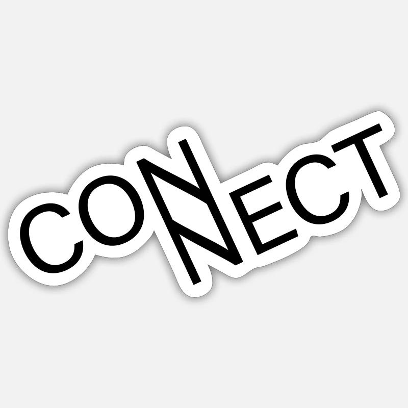 connect - Sticker Größe S (10 x 10 cm) - Mattweiß