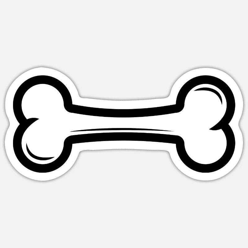 Bones Dog Bones - Sticker size S (10 x 10 cm) - white matte