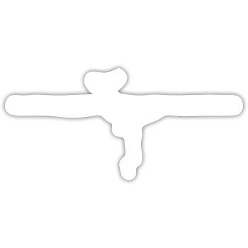 Whale Tail 2 - White - Sticker size S (10 x 10 cm) - white matte - Front