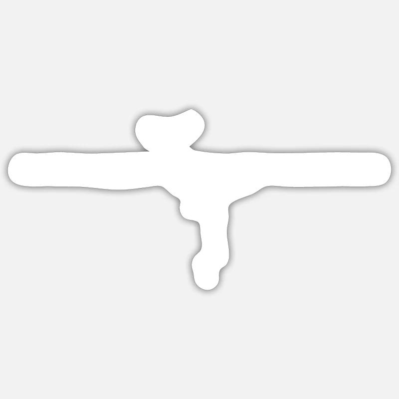 Queue de baleine 2 - Blanc Sticker taille S (10 x 10 cm)