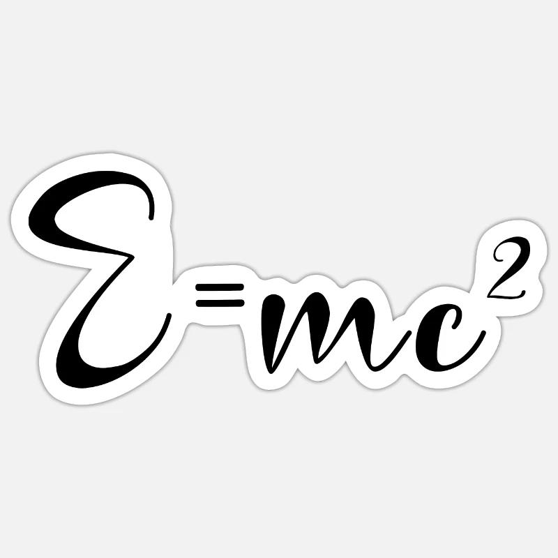 Emc2 - Sticker size S (10 x 10 cm) - white matte