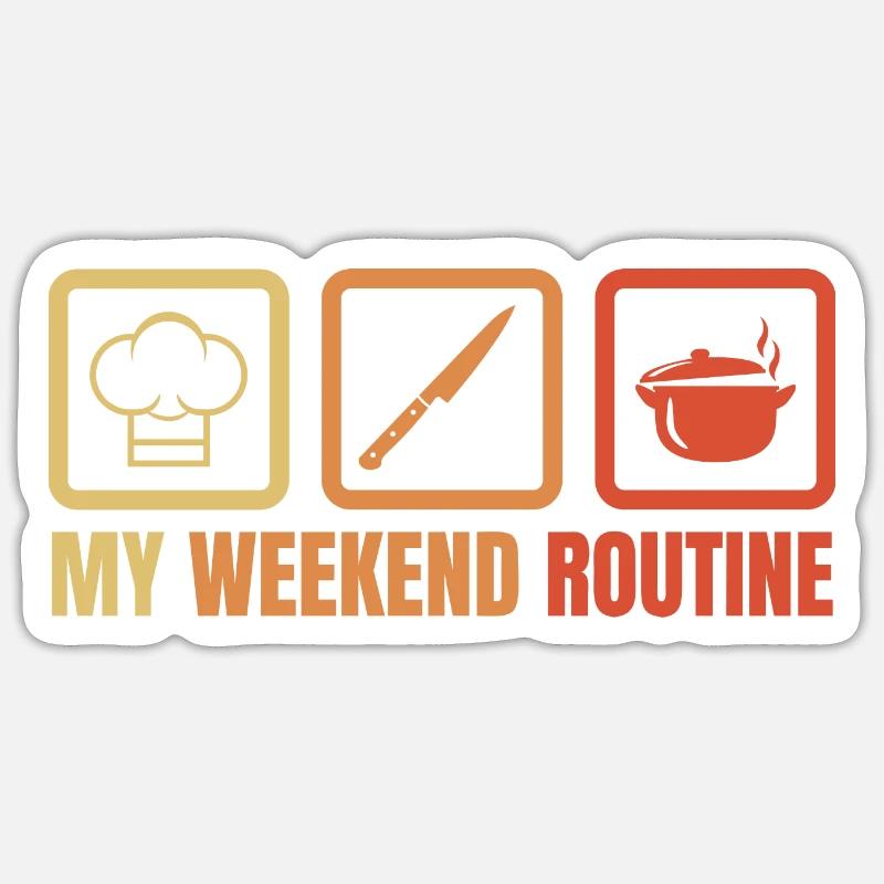Cuisine du week-end Sticker taille S (10 x 10 cm)