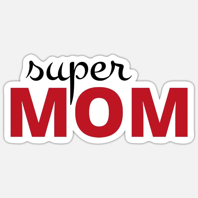 Super Mutter - Sticker Größe S (10 x 10 cm) - Mattweiß