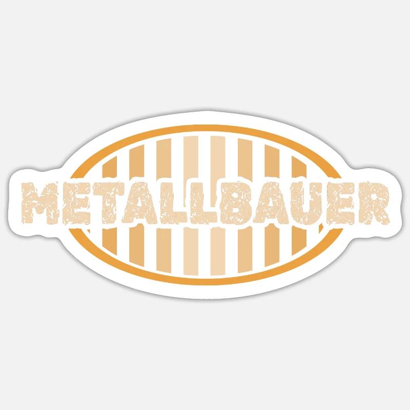 Travail de métallurgiste - Sticker taille S (10 x 10 cm) - blanc mat