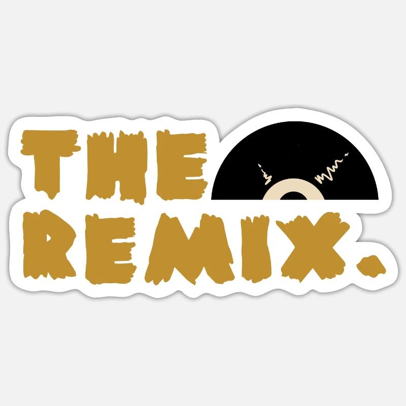 Le remix - Sticker taille S (10 x 10 cm) - blanc mat