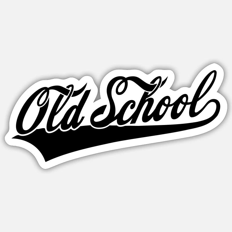 Old School - Sticker Größe S (10 x 10 cm) - Mattweiß