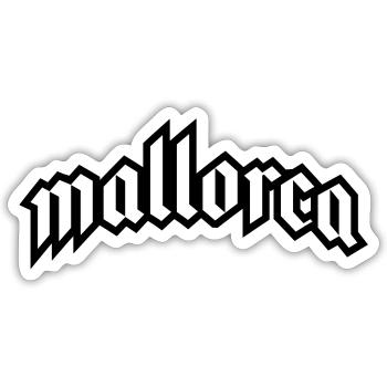Mallorca Font - Sticker size S (10 x 10 cm) - white matte - Front