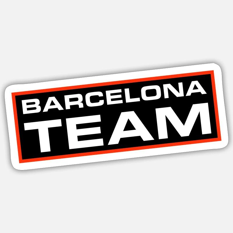 L’équipe de Barcelone - Sticker taille S (10 x 10 cm) - blanc mat