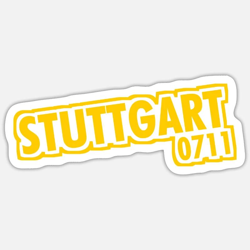 Stuttgart - 0711 - Area Code - Baden-Württemberg Sticker size S (10 x 10 cm)