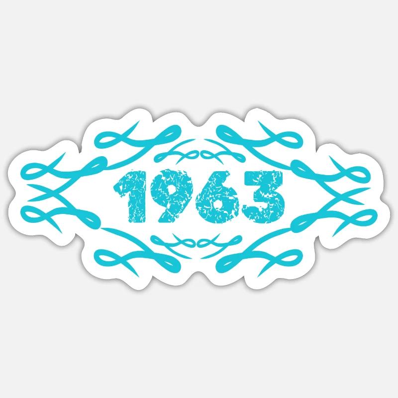 Geschenkidee 1963 Sticker Größe S (10 x 10 cm)
