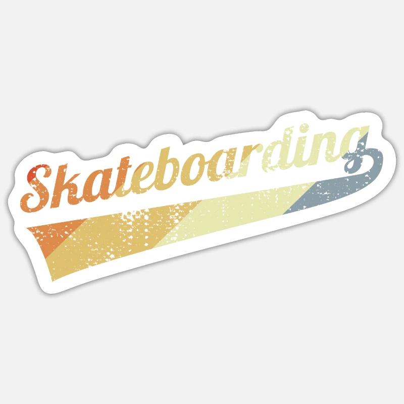 Retro Skateboarding - Sticker size S (10 x 10 cm) - white matte