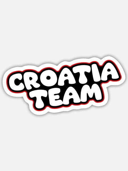 Croatia Team - Sticker Größe S (10 x 10 cm) - Mattweiß