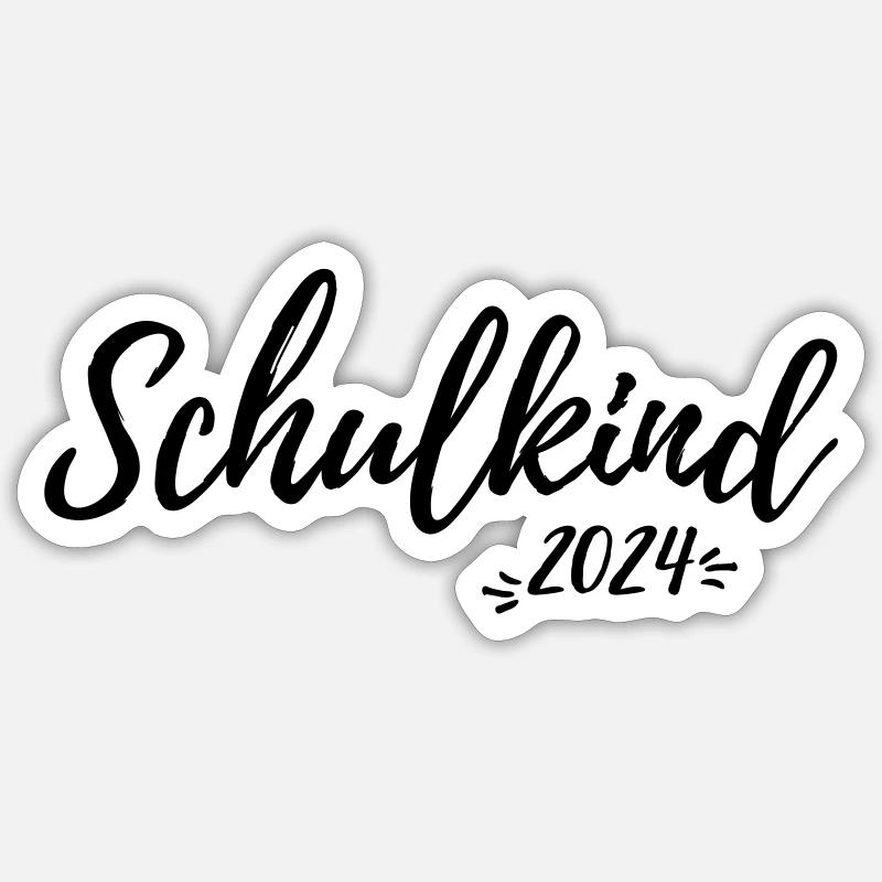 Schulkind 2024 - Sticker Größe S (10 x 10 cm) - Mattweiß