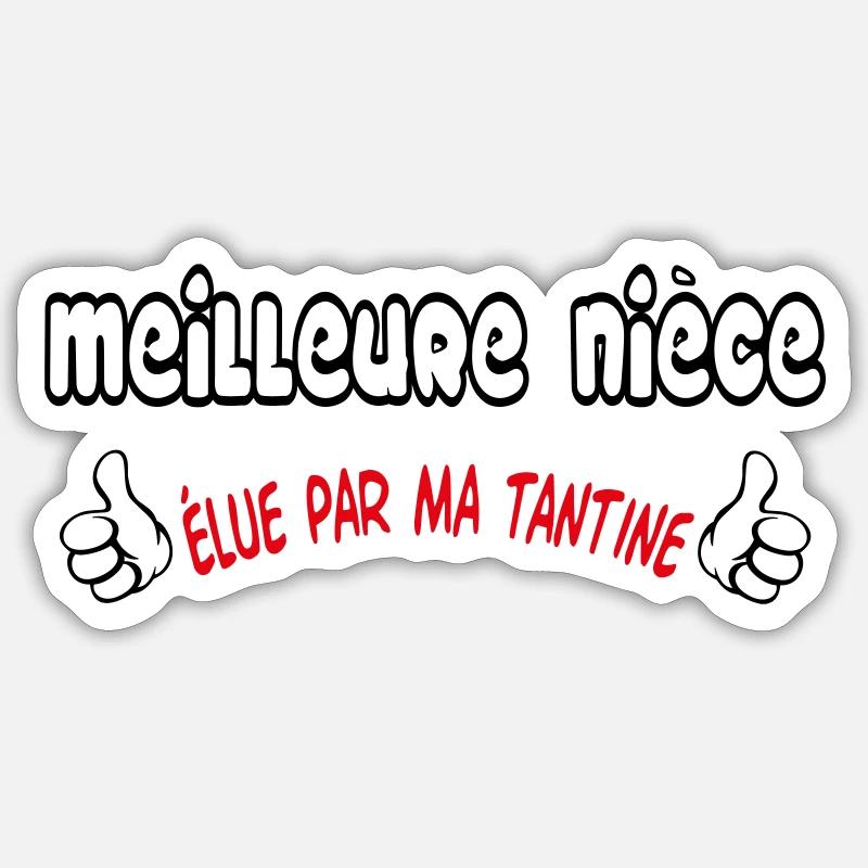Beste Nichte - Sticker Größe S (10 x 10 cm) - Mattweiß