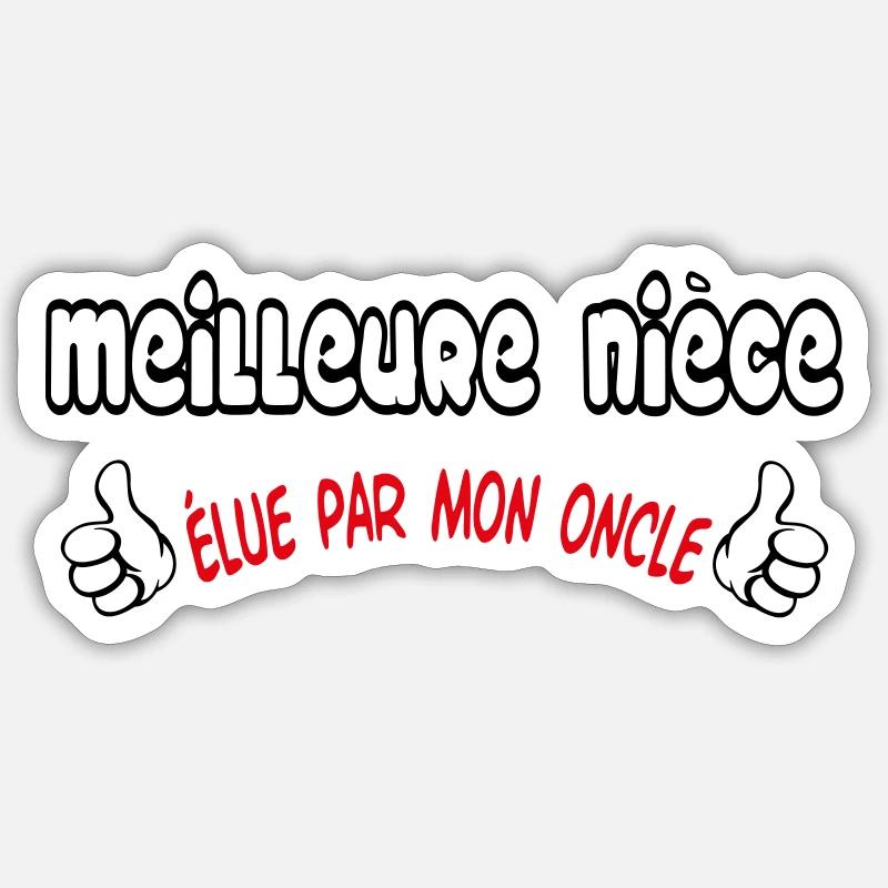 Beste Nichte - Sticker Größe S (10 x 10 cm) - Mattweiß