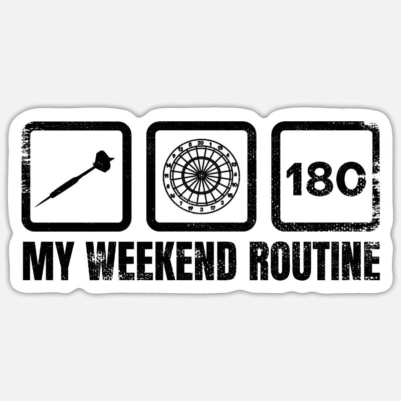 My Weekend Routine - Sticker size S (10 x 10 cm) - white matte