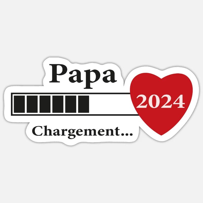 Dad - Daddy-to-be Loading Sticker size S (10 x 10 cm)