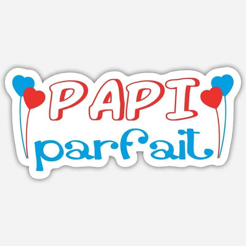 PAPI parfait - Sticker taille S (10 x 10 cm) - blanc mat