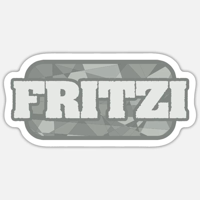 Fritzi - Sticker taille S (10 x 10 cm) - blanc mat