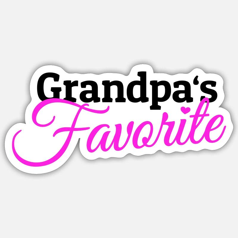 Favori des grands-pères - Sticker taille S (10 x 10 cm) - blanc mat