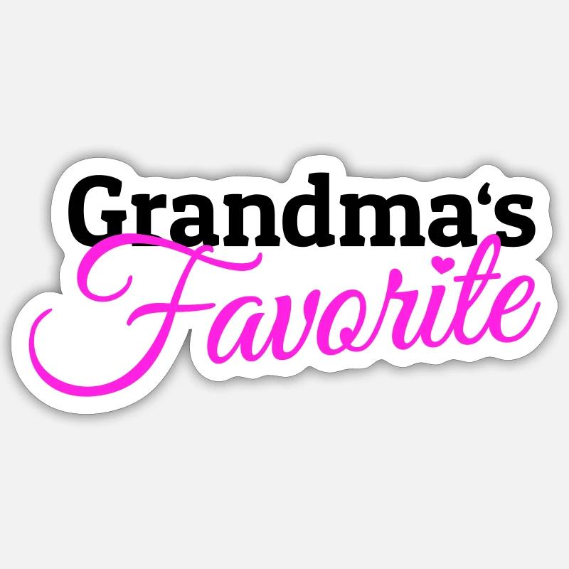 Favori des grands-mères - Sticker taille S (10 x 10 cm) - blanc mat