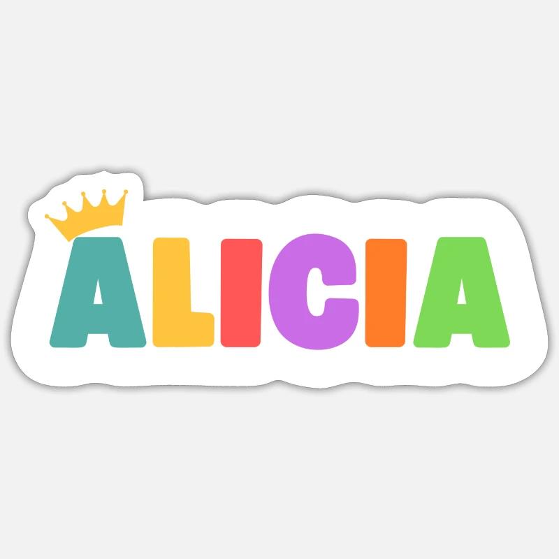 Alicia! Customizable - Sticker size S (10 x 10 cm) - white matte