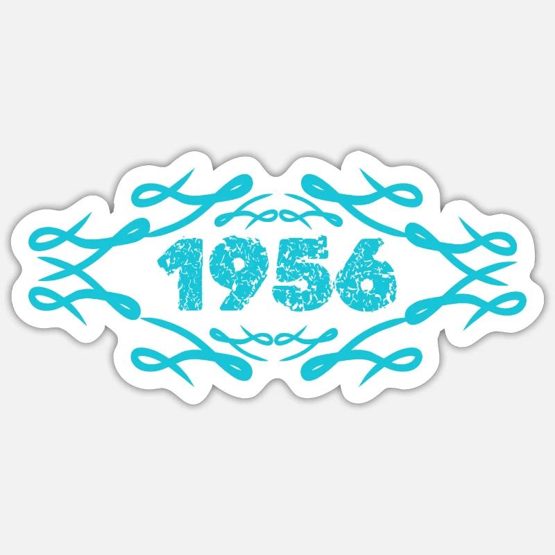 1956 - Sticker taille S (10 x 10 cm) - blanc mat