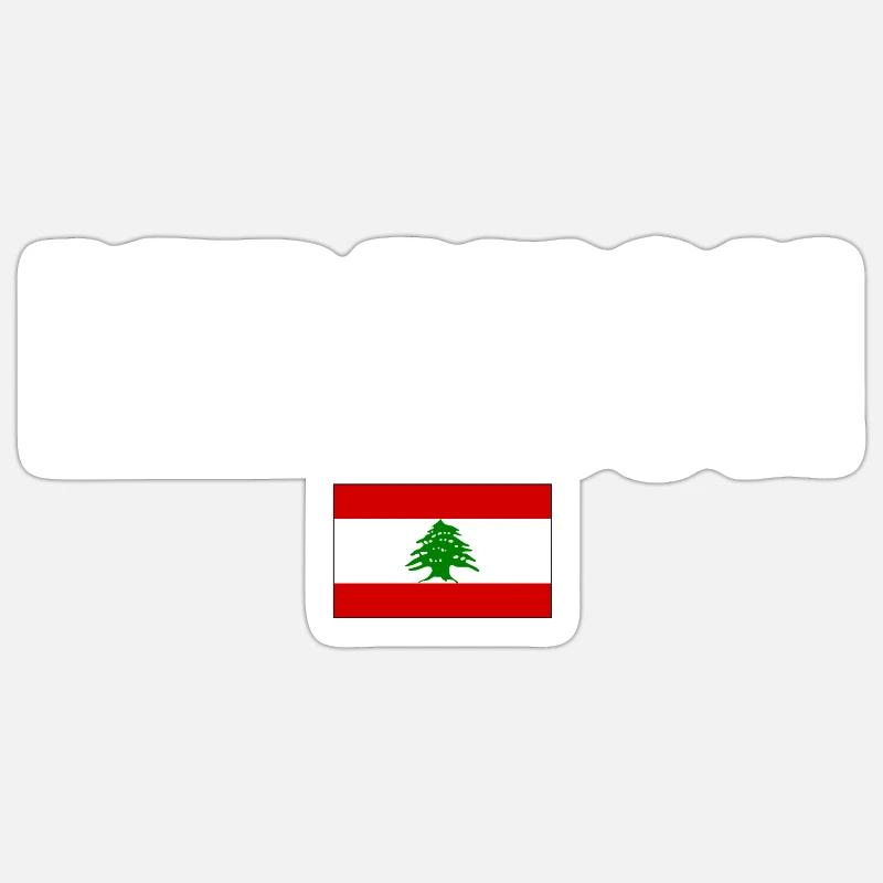 Libanon - Sticker Größe S (10 x 10 cm) - Mattweiß