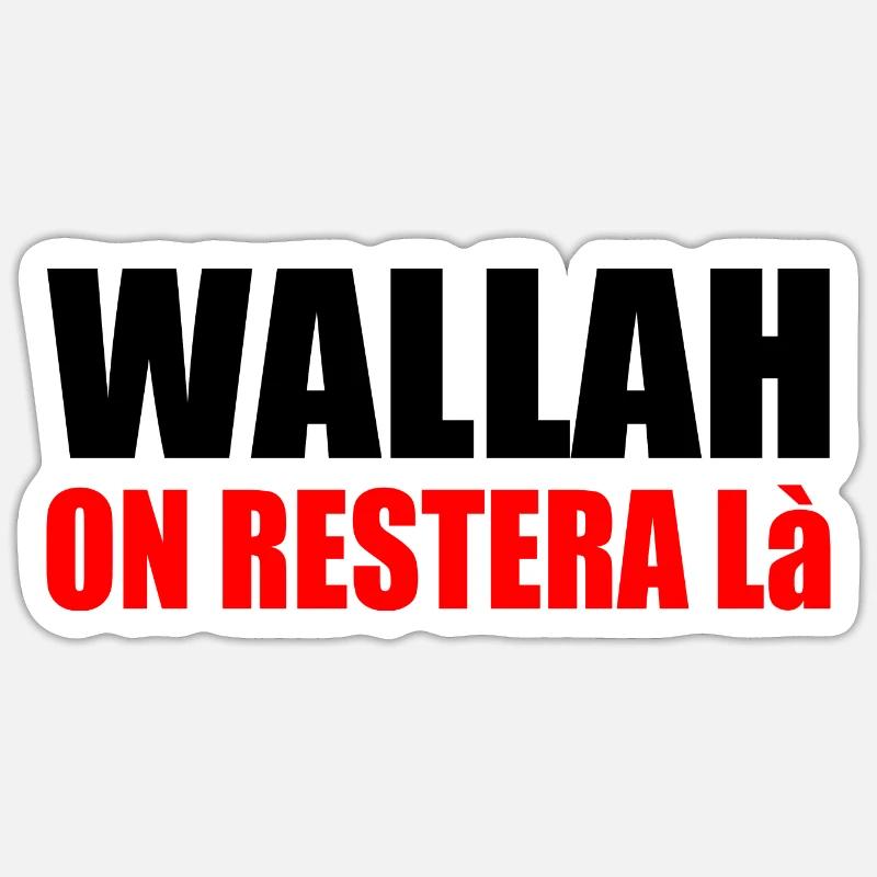 Wallah wird es dabei belassen Sticker Größe S (10 x 10 cm)
