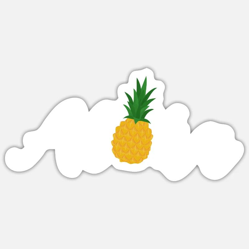 Pineapple Aloha - Sticker size S (10 x 10 cm) - white matte