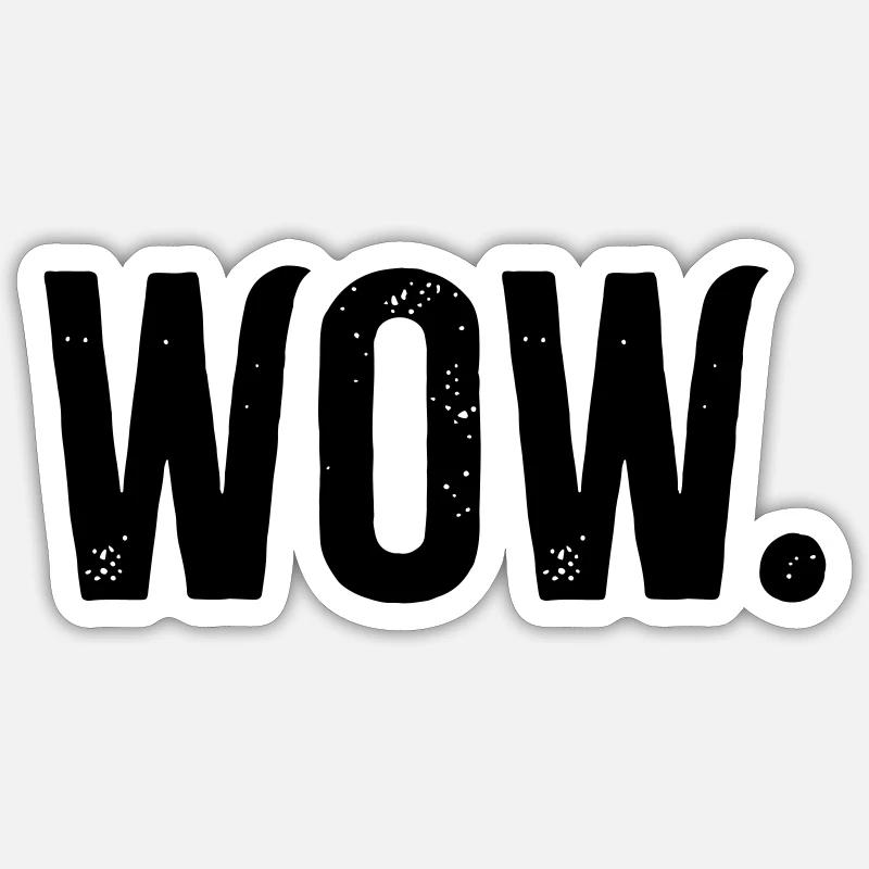 Wow Sticker size S (10 x 10 cm)