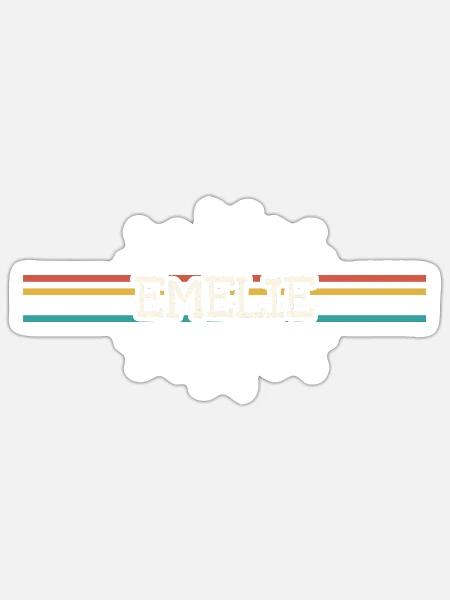 Frauenname Emelie - Sticker Größe S (10 x 10 cm) - Mattweiß