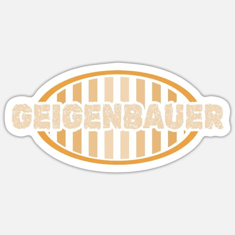 Luthier comme métier - Sticker taille S (10 x 10 cm) - blanc mat
