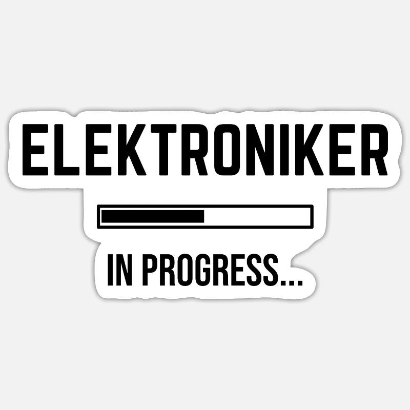 Electronics Technician In Progress - Sticker size S (10 x 10 cm) - white matte