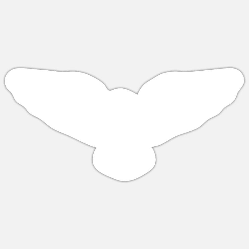 Aigle Tête d’aigle - Sticker taille S (10 x 10 cm) - blanc mat