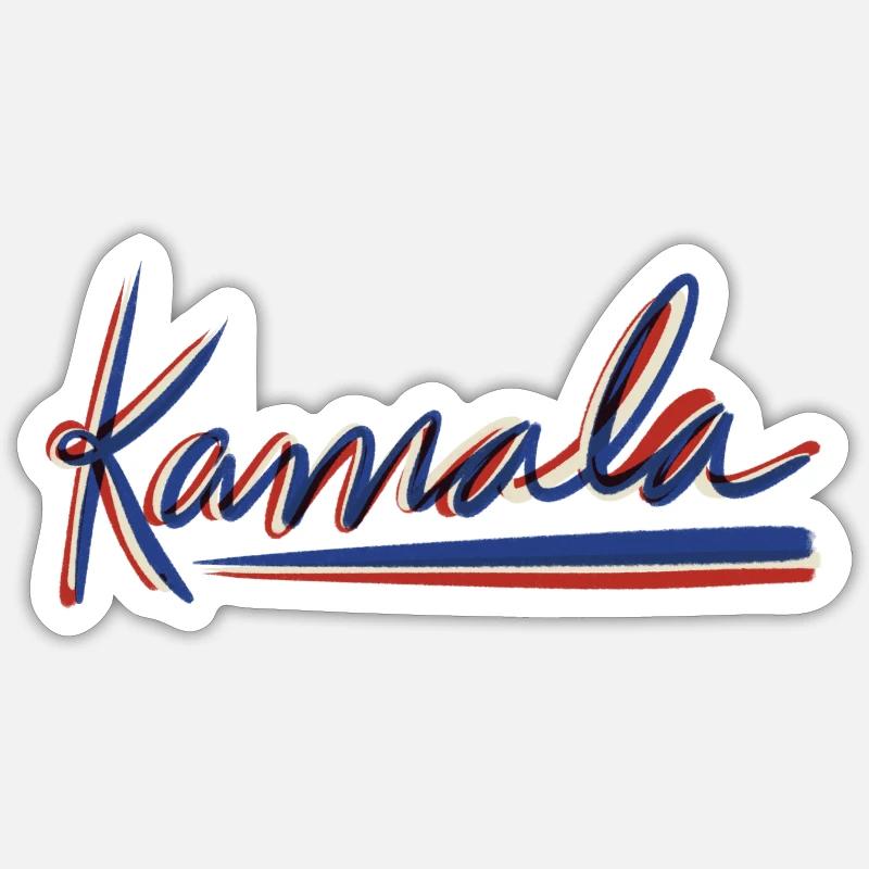 Kamala 2024 - Sticker taille S (10 x 10 cm) - blanc mat