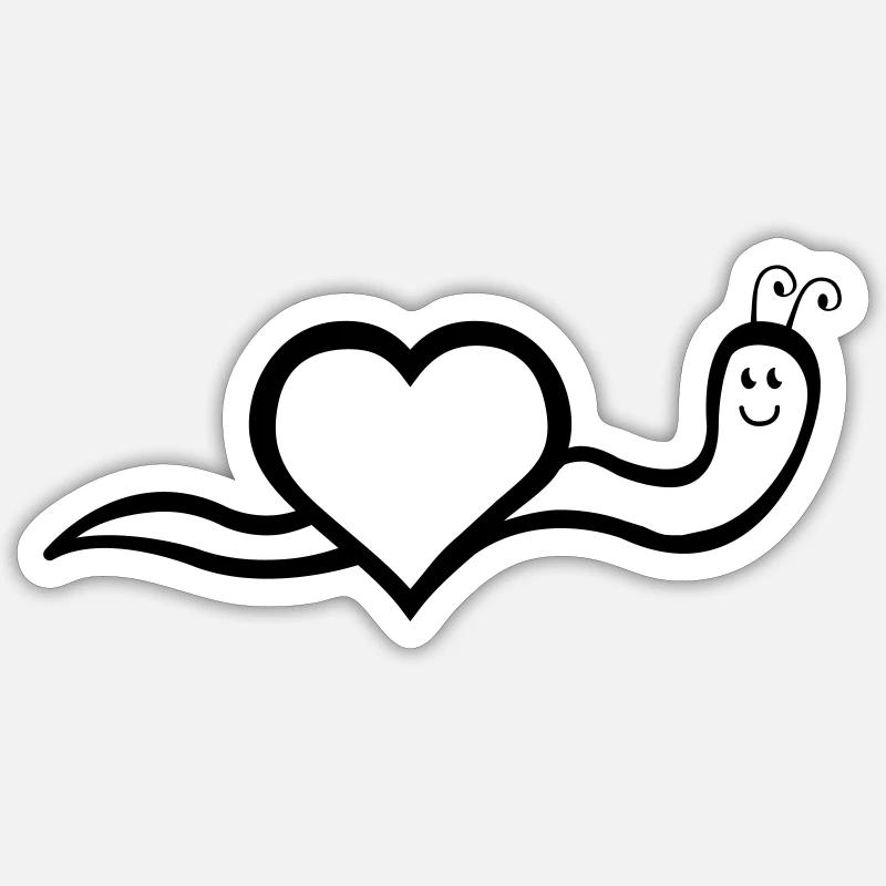 schnecke 01 - Sticker Größe S (10 x 10 cm) - Mattweiß