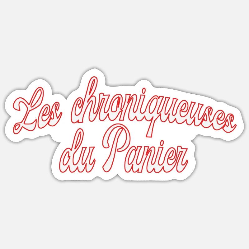 Les Chroniqueuses Du Panier - Sticker taille S (10 x 10 cm) - blanc mat